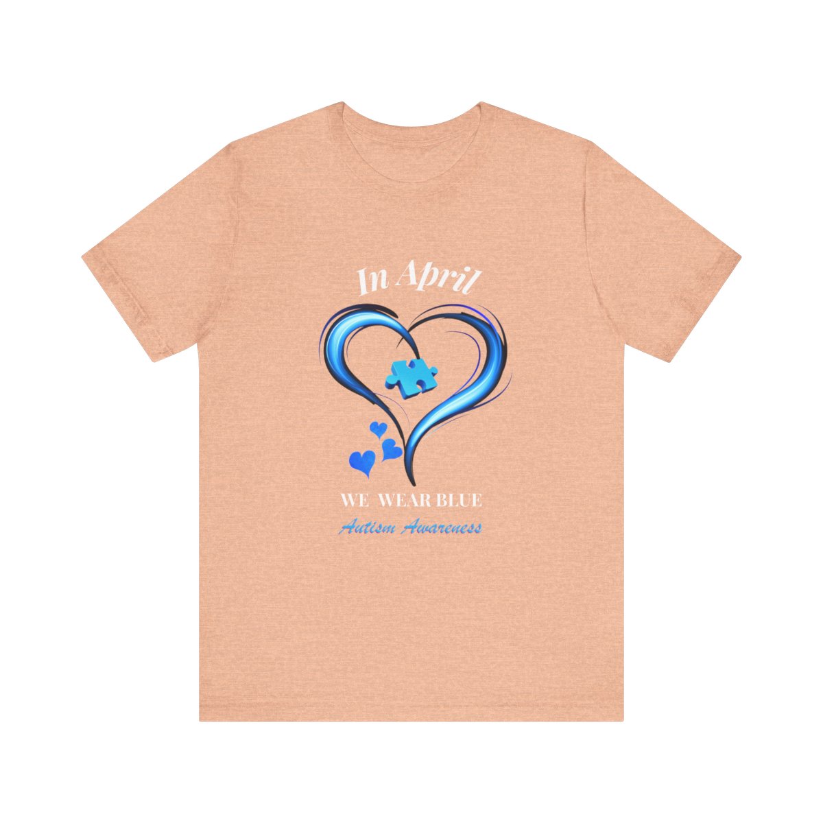Women's  In April We Wear Blue T-shirt, Autism Awareness Shirt