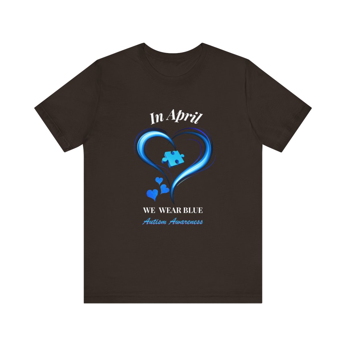 Men's  In April We Wear Blue T-shirt, Autism Awareness Shirt