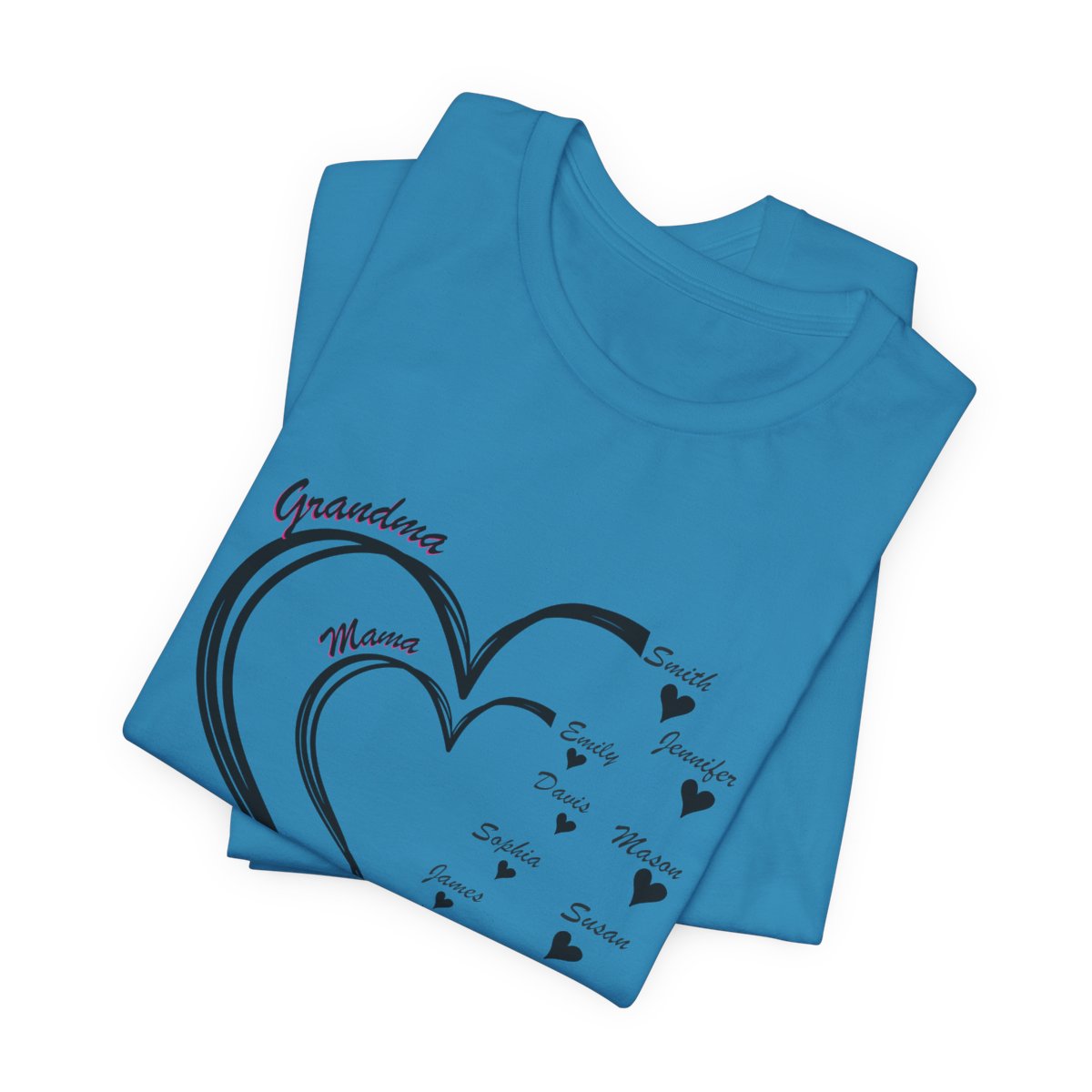 Custom Heart Mothers Day Unisex Jersey Short Sleeve Tee
