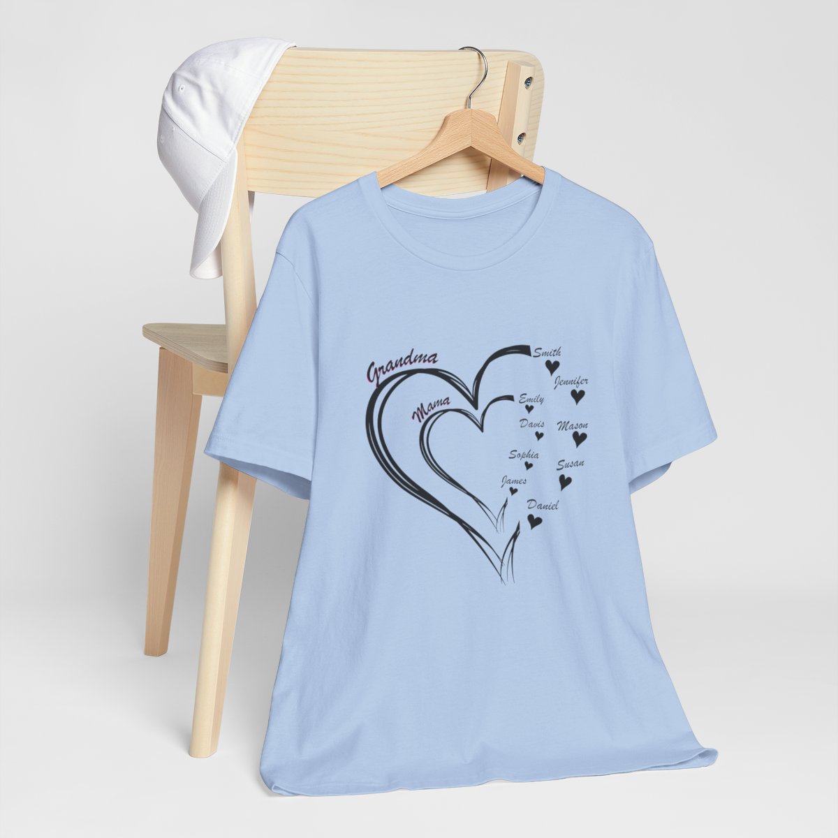 Custom Heart Mothers Day Unisex Jersey Short Sleeve Tee