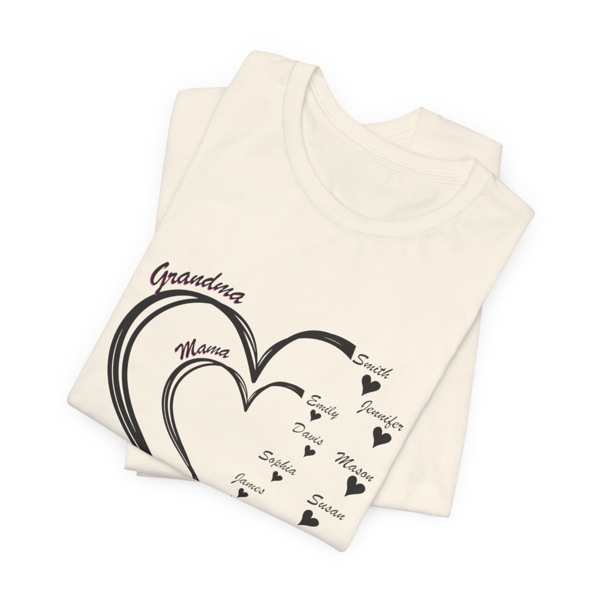 Custom Heart Mothers Day Unisex Jersey Short Sleeve Tee