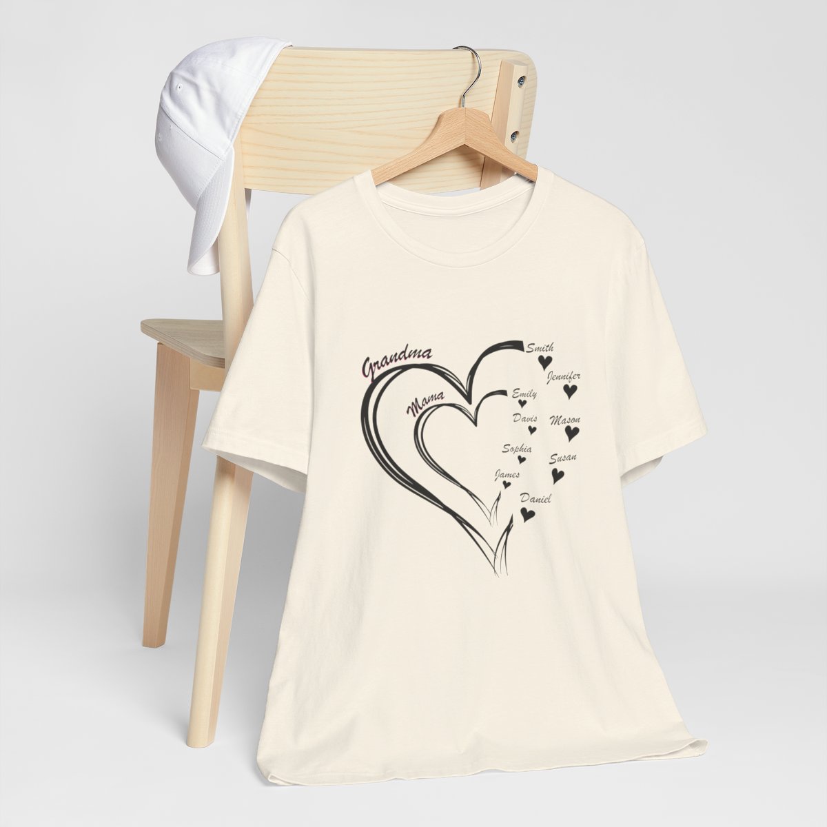 Custom Heart Mothers Day Unisex Jersey Short Sleeve Tee