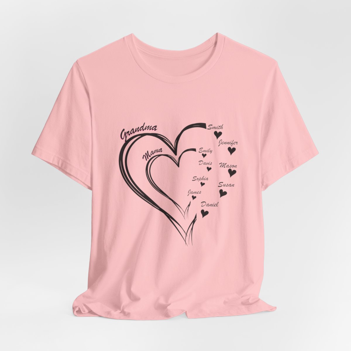 Custom Heart Mothers Day Unisex Jersey Short Sleeve Tee