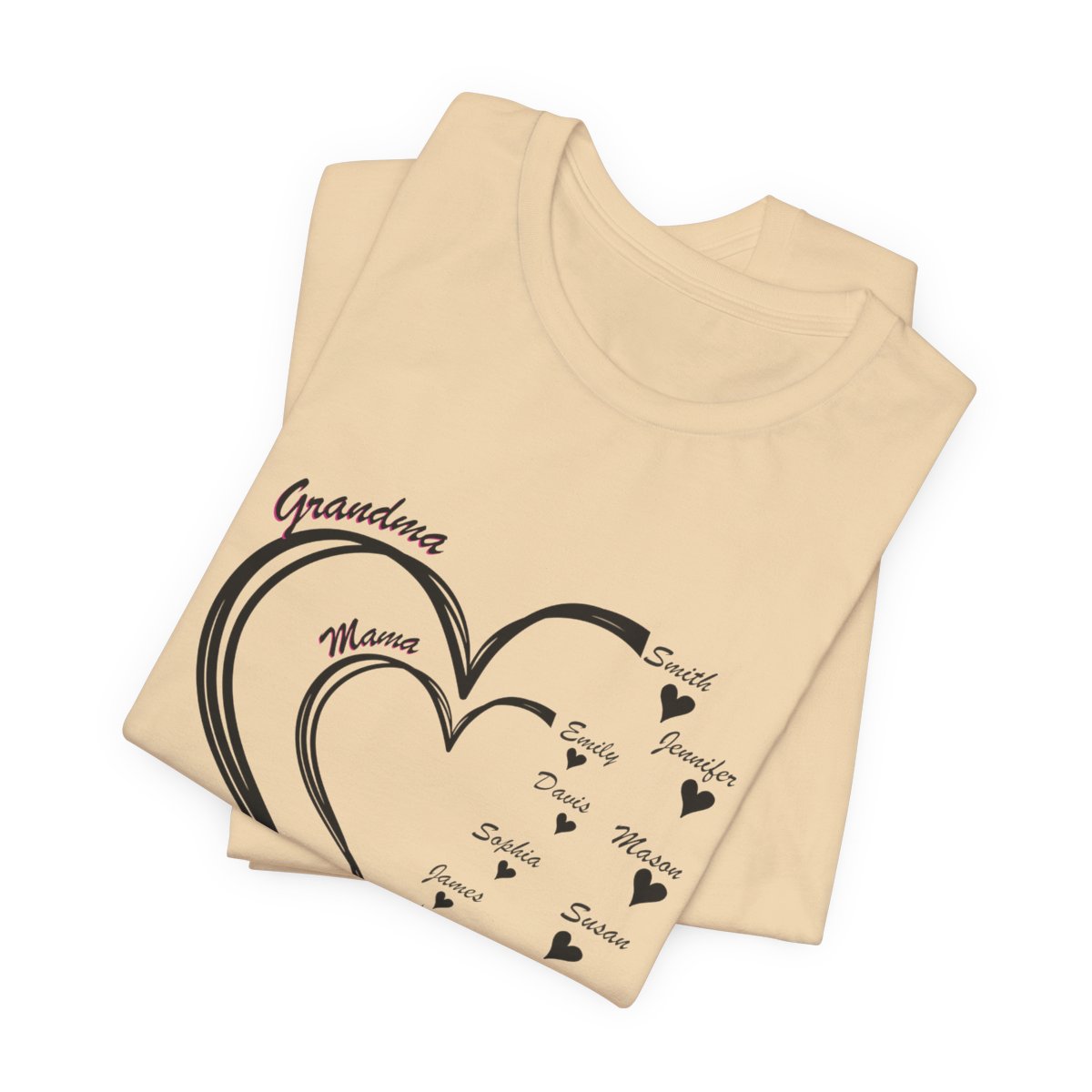 Custom Heart Mothers Day Unisex Jersey Short Sleeve Tee