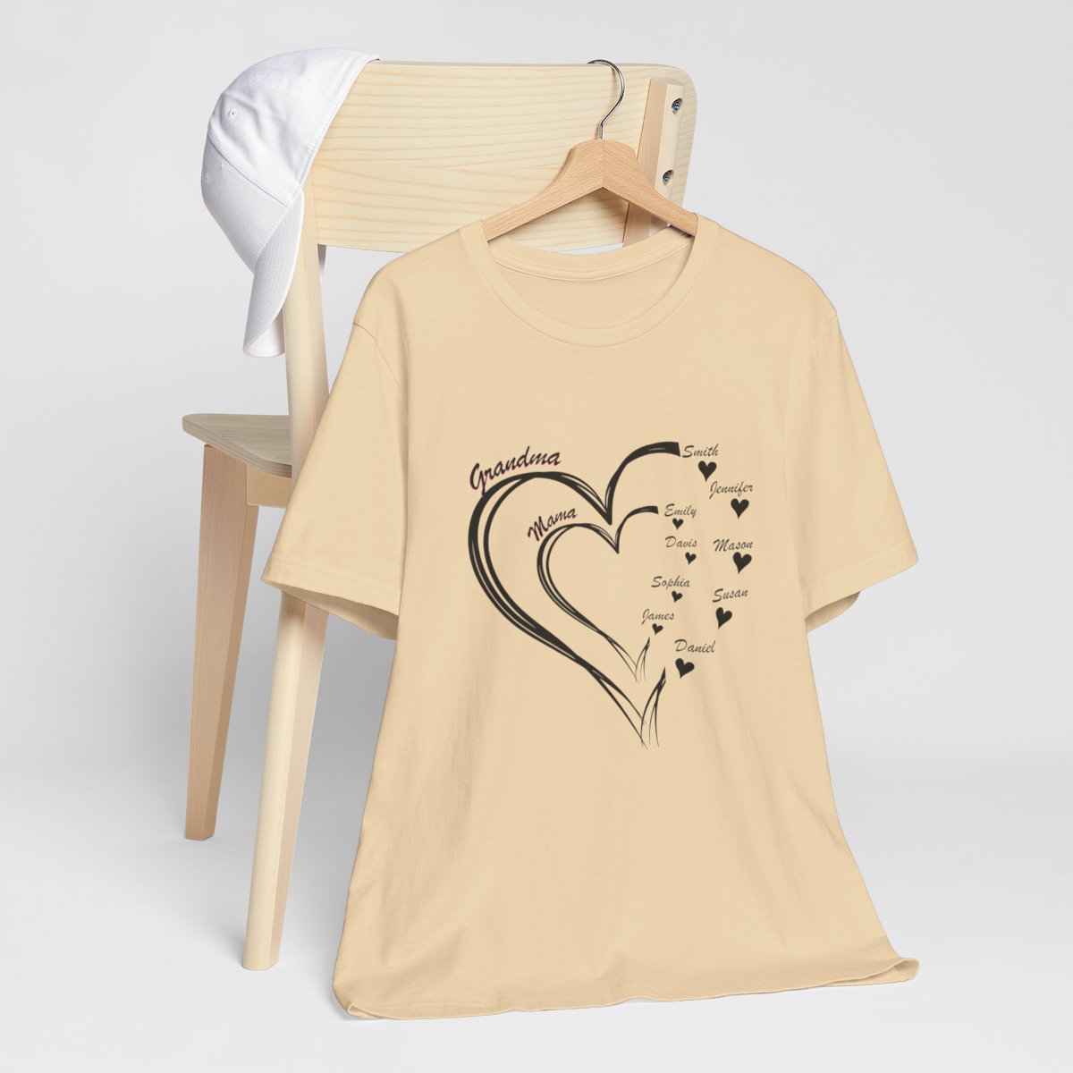 Custom Heart Mothers Day Unisex Jersey Short Sleeve Tee