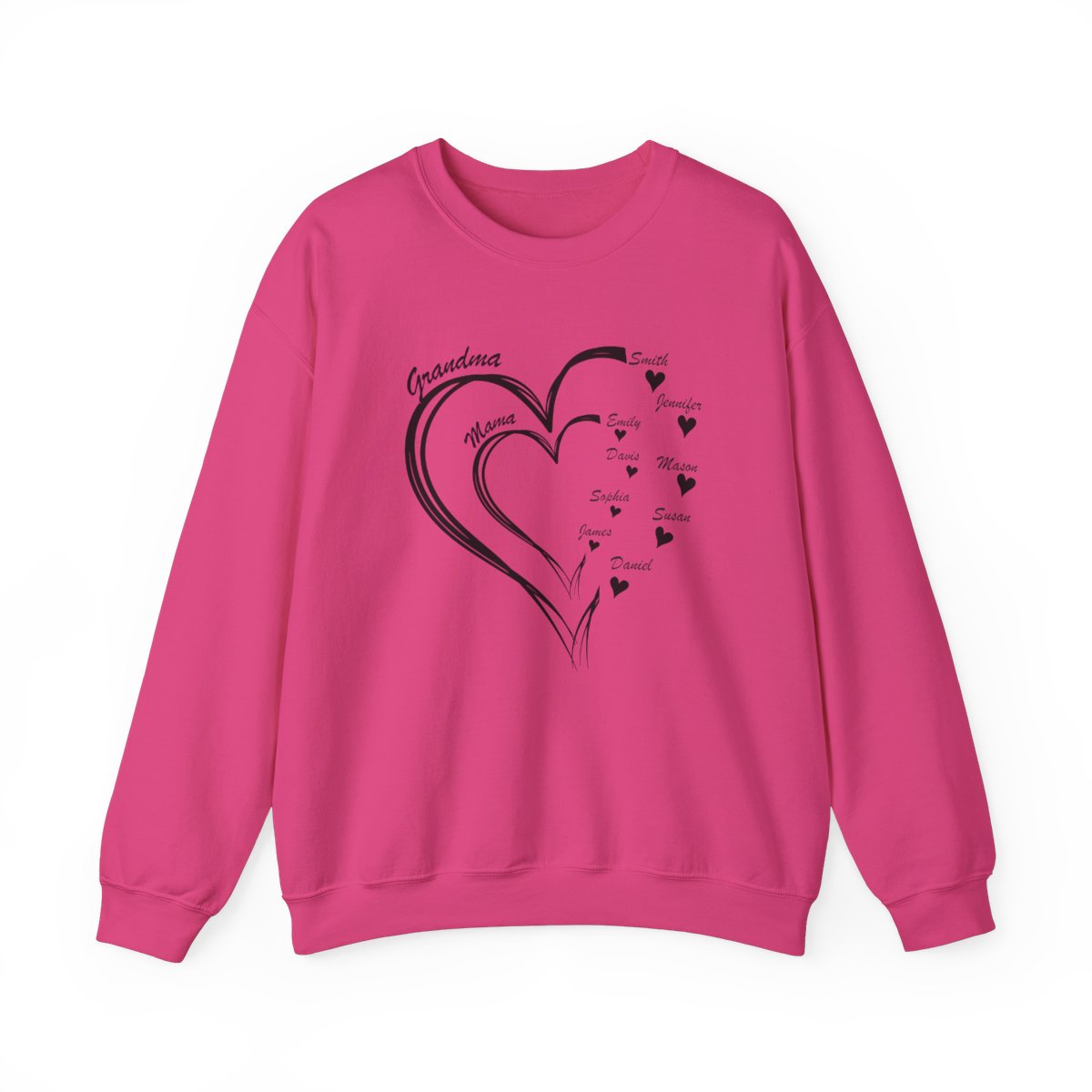 Personalized Mother's Day Heart Customized Unisex Heavy Blend™ Crewneck Sweatshirt