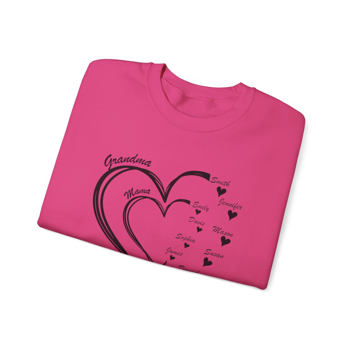 Personalized Mother's Day Heart Customized Unisex Heavy Blend™ Crewneck Sweatshirt