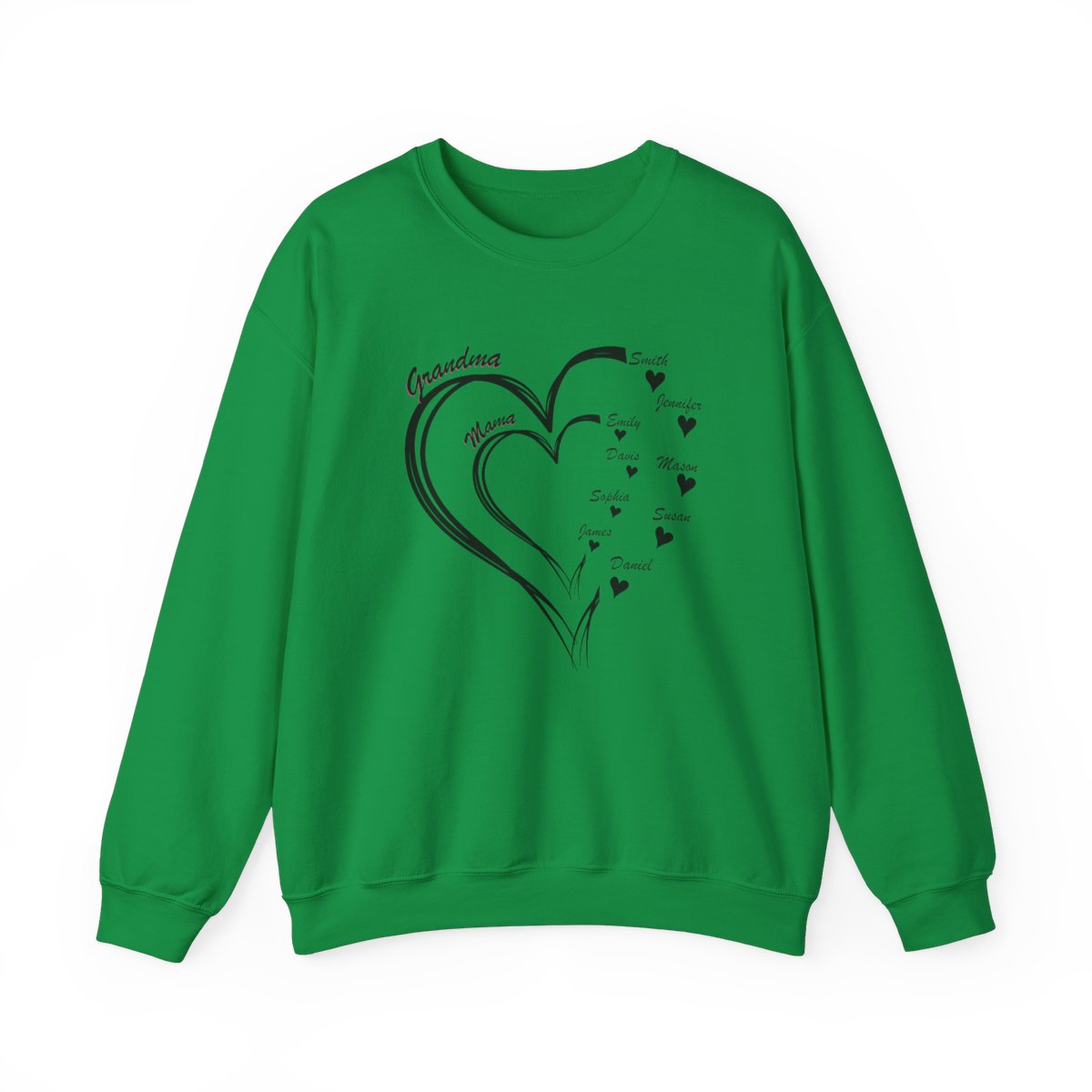 Personalized Mother's Day Heart Customized Unisex Heavy Blend™ Crewneck Sweatshirt