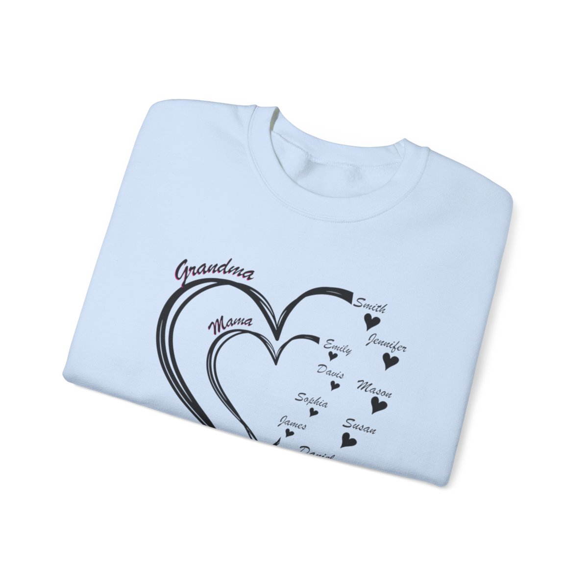 Personalized Mother's Day Heart Customized Unisex Heavy Blend™ Crewneck Sweatshirt