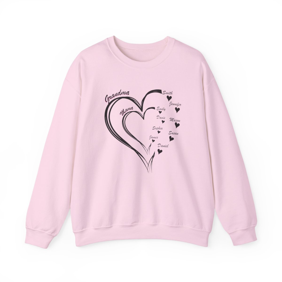 Personalized Mother's Day Heart Customized Unisex Heavy Blend™ Crewneck Sweatshirt