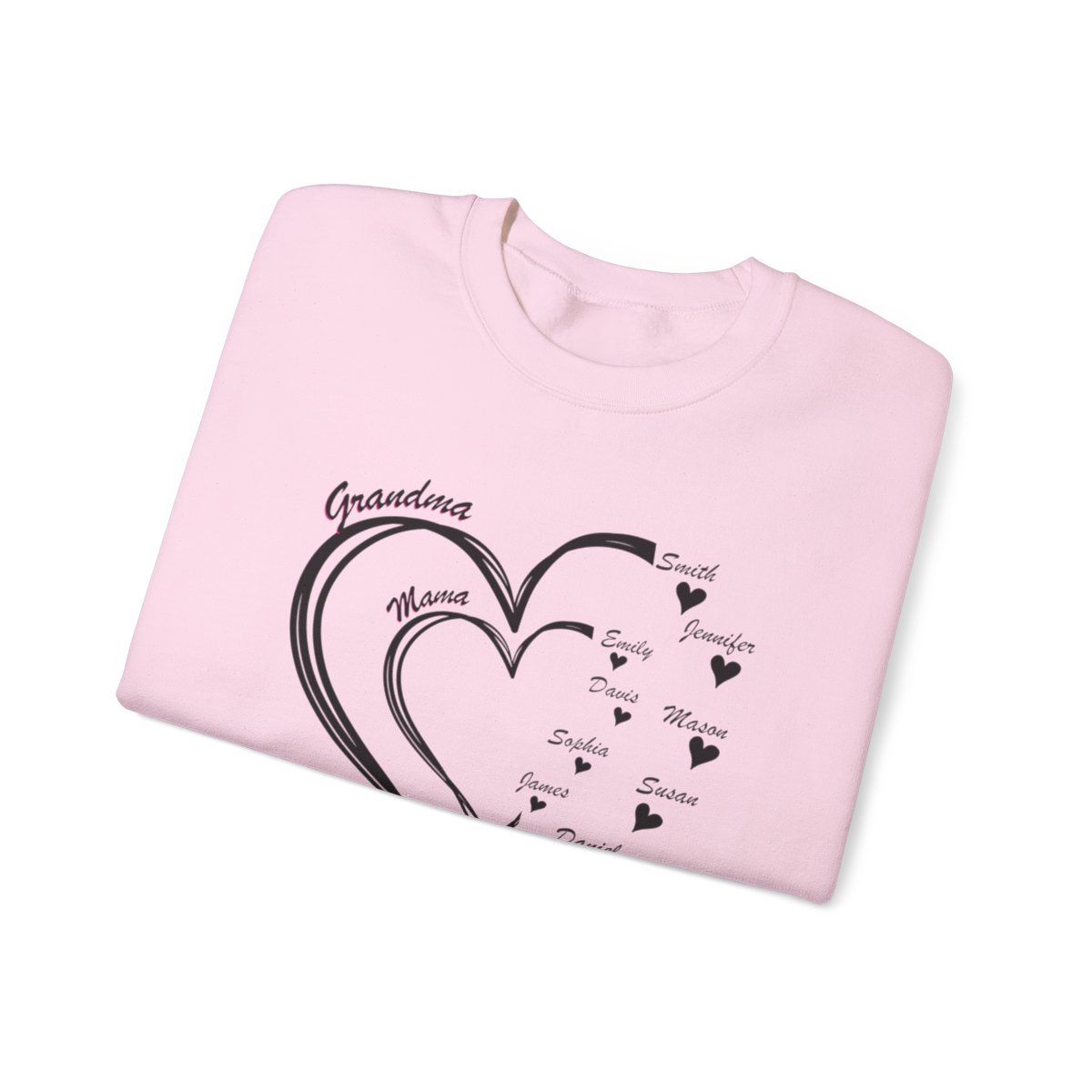 Personalized Mother's Day Heart Customized Unisex Heavy Blend™ Crewneck Sweatshirt