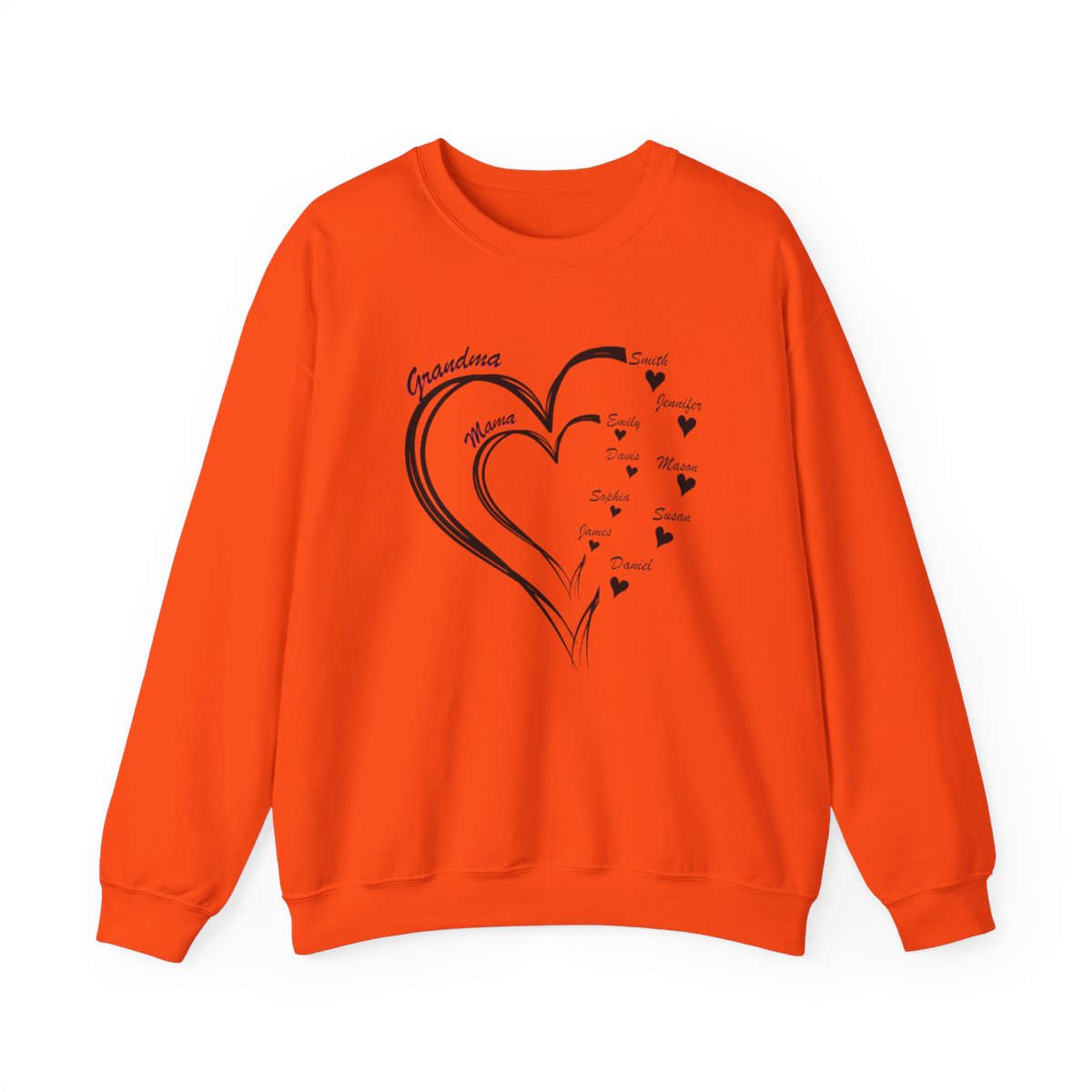 Personalized Mother's Day Heart Customized Unisex Heavy Blend™ Crewneck Sweatshirt