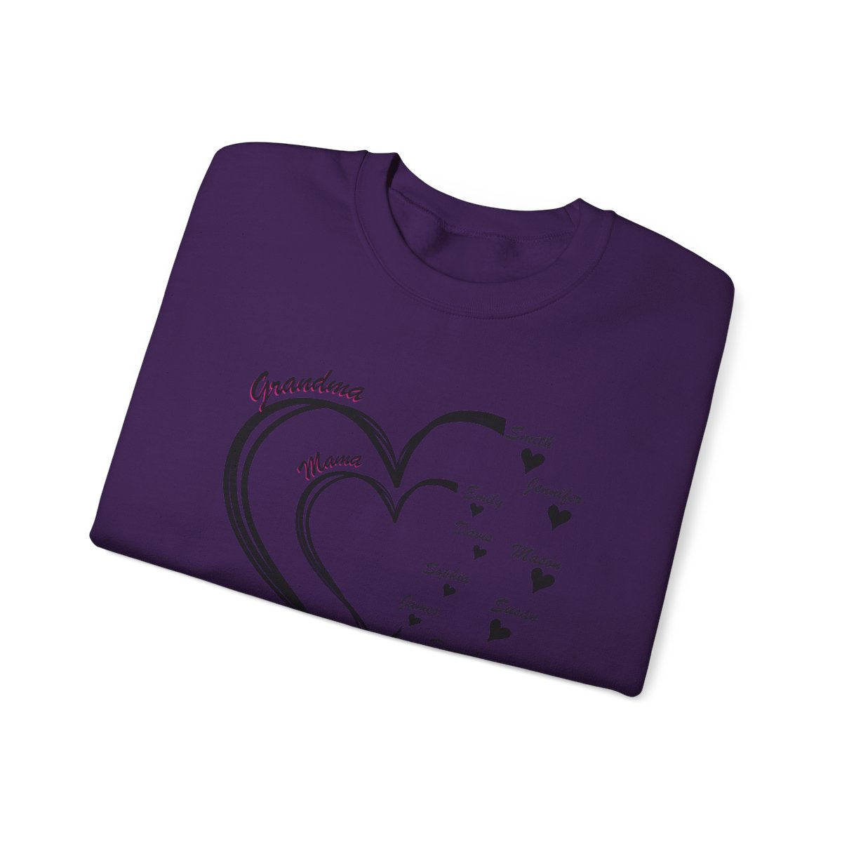 Personalized Mother's Day Heart Customized Unisex Heavy Blend™ Crewneck Sweatshirt