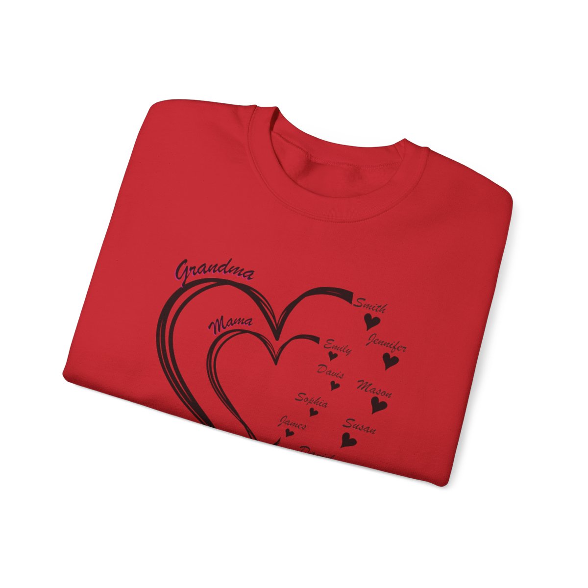 Personalized Mother's Day Heart Customized Unisex Heavy Blend™ Crewneck Sweatshirt