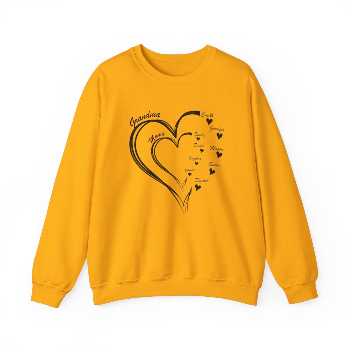 Personalized Mother's Day Heart Customized Unisex Heavy Blend™ Crewneck Sweatshirt