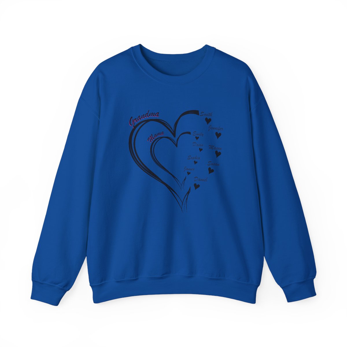 Personalized Mother's Day Heart Customized Unisex Heavy Blend™ Crewneck Sweatshirt