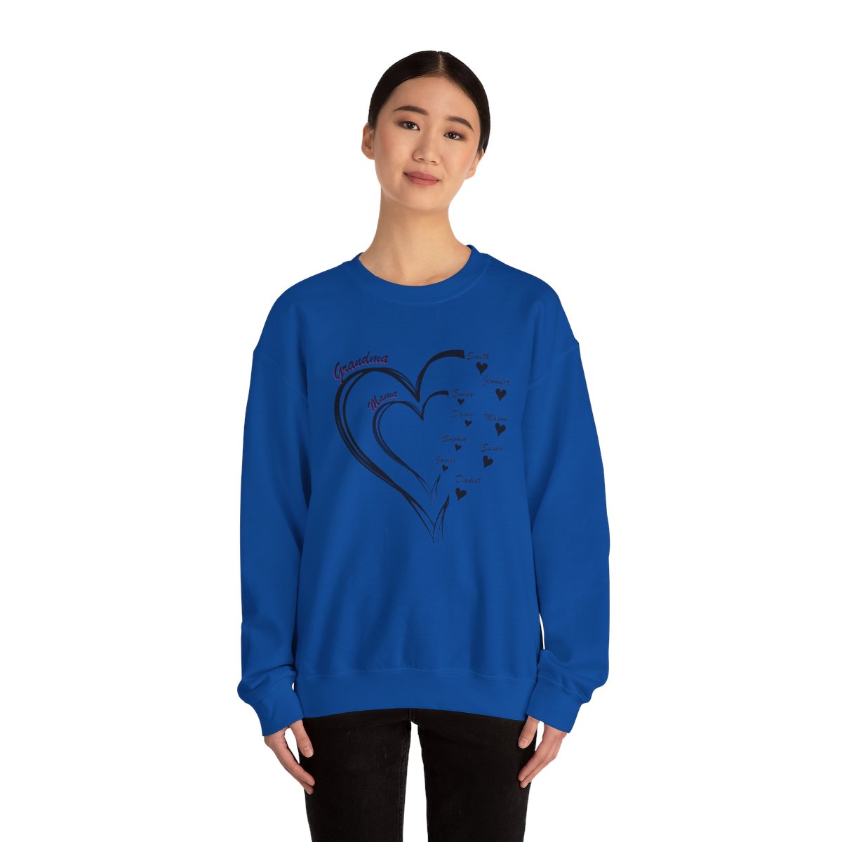Personalized Mother's Day Heart Customized Unisex Heavy Blend™ Crewneck Sweatshirt