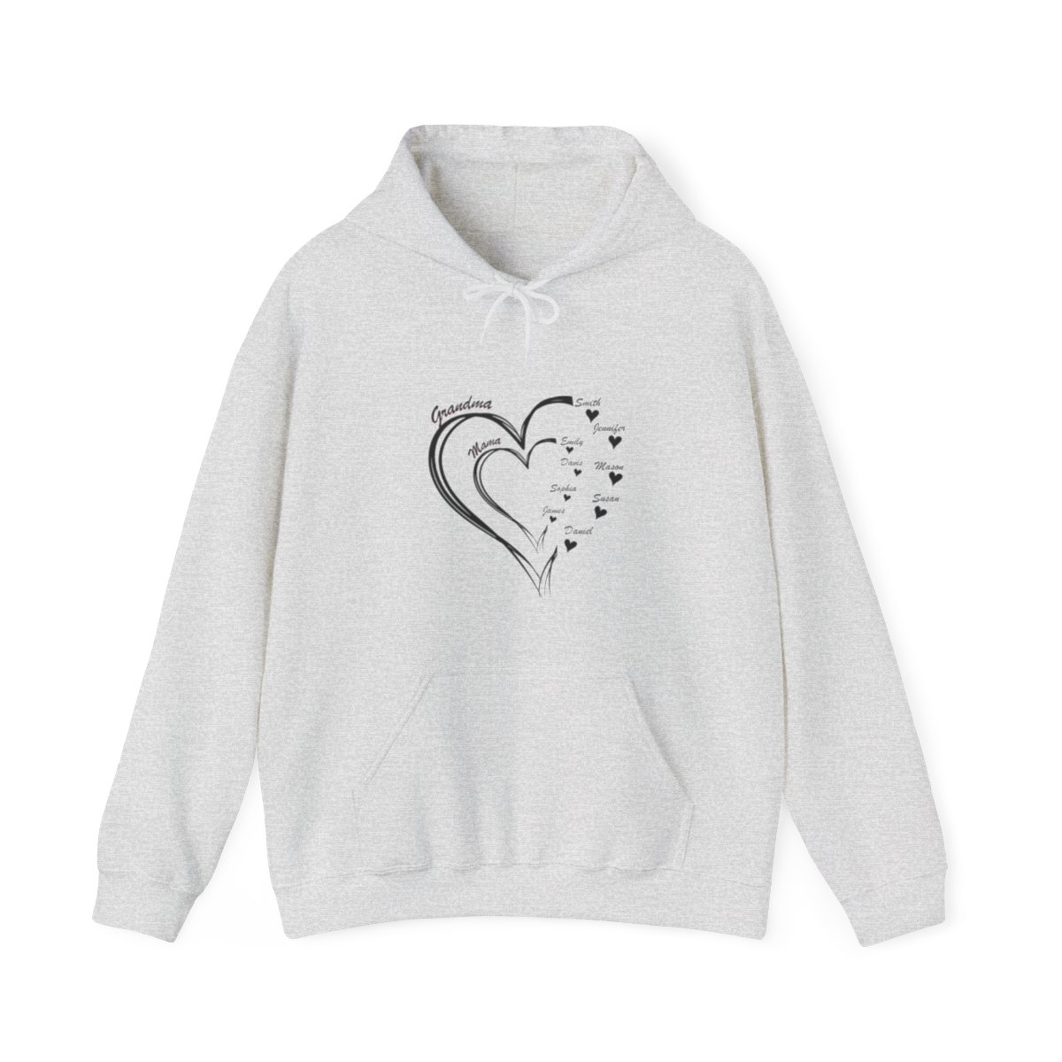 Personalized heart Mother's Day Custom Unisex Heavy Blend™ Hooded Sweatshirt