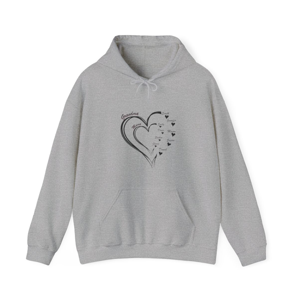 Personalized heart Mother's Day Custom Unisex Heavy Blend™ Hooded Sweatshirt