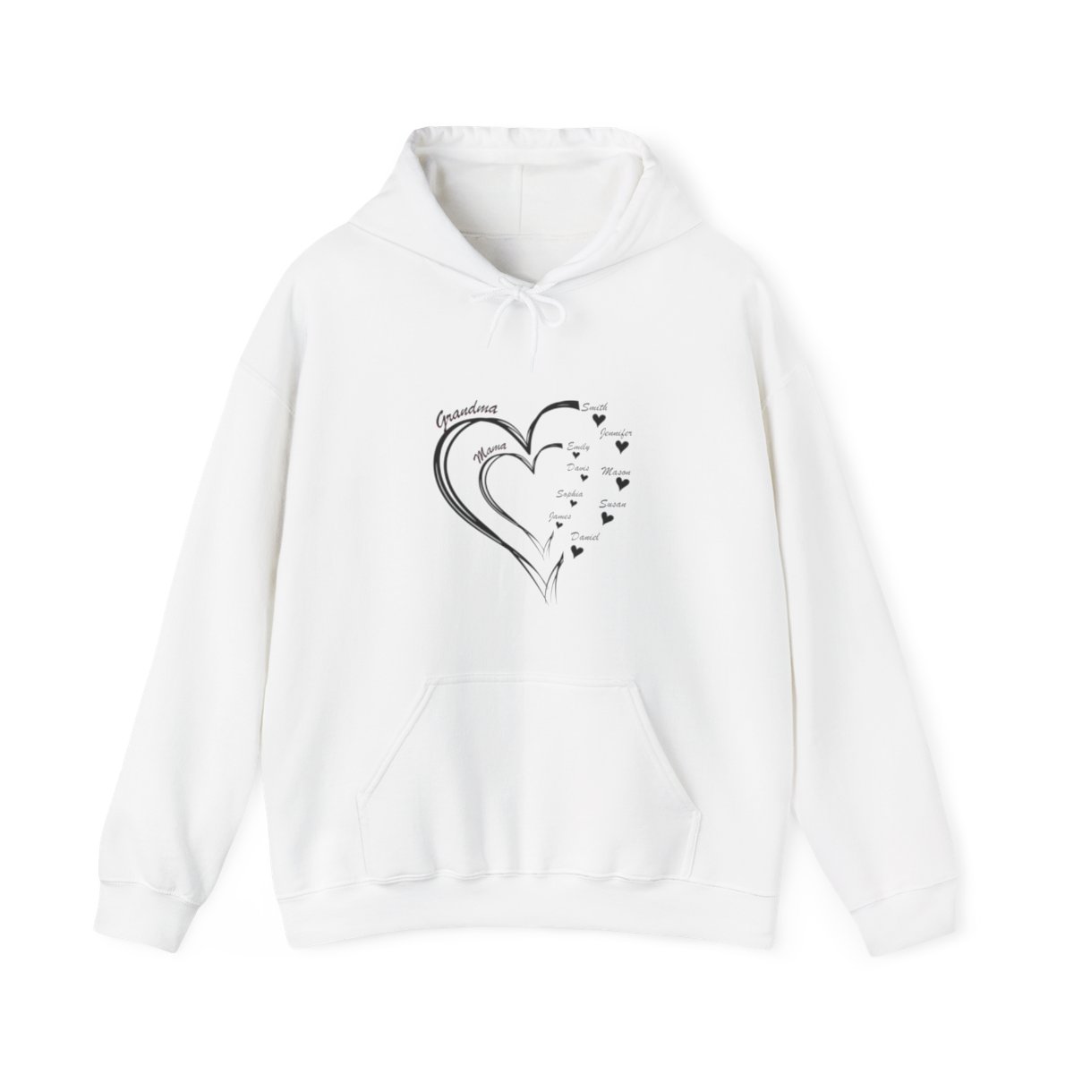 Personalized heart Mother's Day Custom Unisex Heavy Blend™ Hooded Sweatshirt