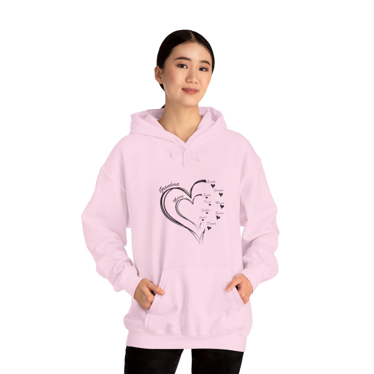 Personalized heart Mother's Day Custom Unisex Heavy Blend™ Hooded Sweatshirt