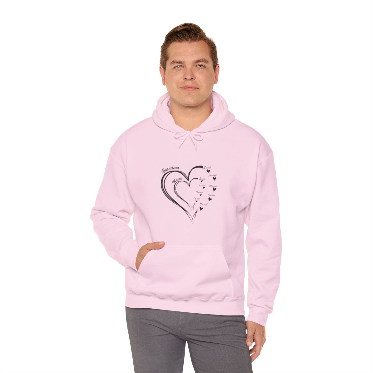 Personalized heart Mother's Day Custom Unisex Heavy Blend™ Hooded Sweatshirt