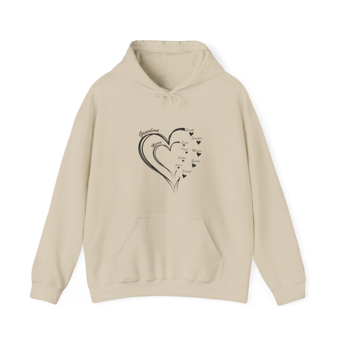 Personalized heart Mother's Day Custom Unisex Heavy Blend™ Hooded Sweatshirt