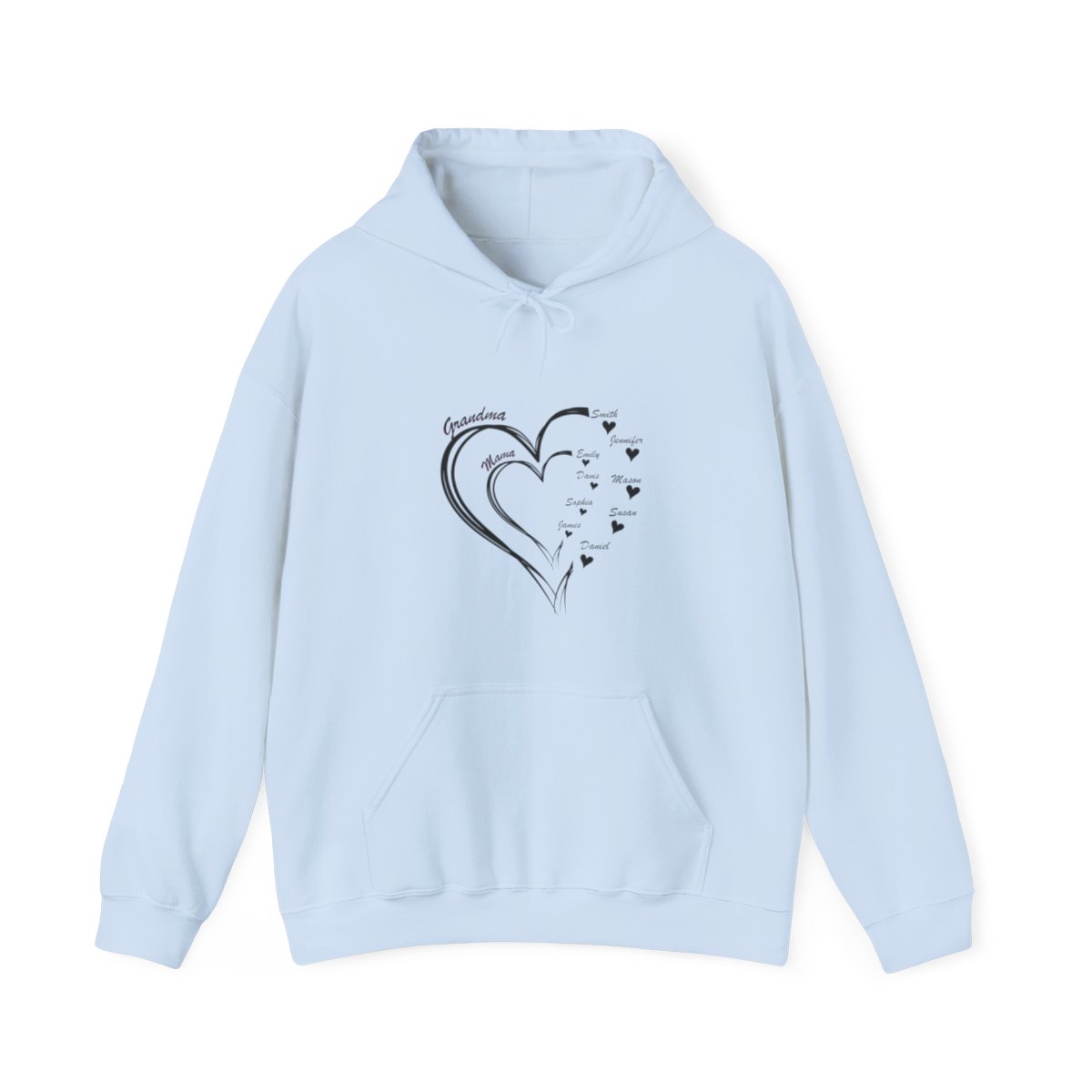 Personalized heart Mother's Day Custom Unisex Heavy Blend™ Hooded Sweatshirt