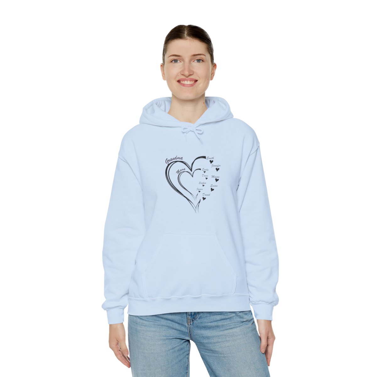Personalized heart Mother's Day Custom Unisex Heavy Blend™ Hooded Sweatshirt