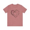 Custom Heart Mothers Day Unisex Jersey Short Sleeve Tee