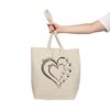 Personalized Heart Mother's Day Customized Canvas Shopping Tote